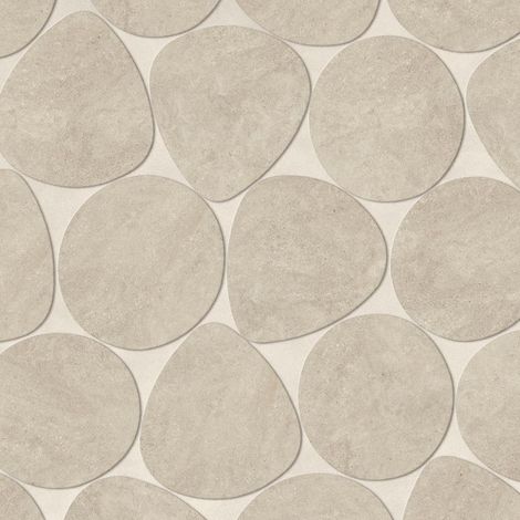 Carrelage effet Pierre Calcaire Gris Brume Galets XL 59,5x59,5x0,9 cm Rocalta - Sol extérieur (vendu par carton de 1,022 m²) - RO'MA CARRELAGE (1/2)