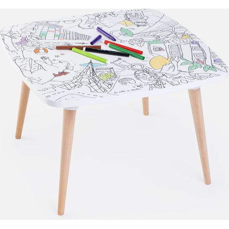 Mesa infantil para colorear
