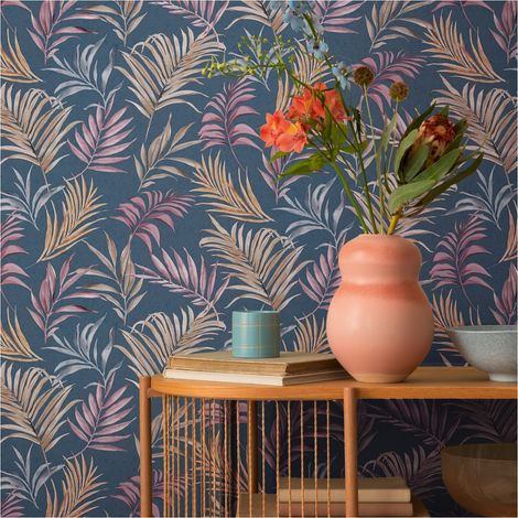 A.S. Creation Vliestapete 10.05 x 0.53 m Livingwalls Dschungel Tapete Blau 791085 Palmen CosmoLiving by Cosmopolitan (1/5)