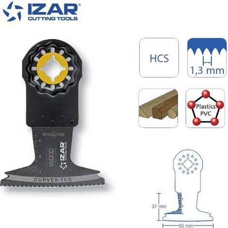lame outil-multifonctions Starlock Izar HCS coupe large pour bois tendre