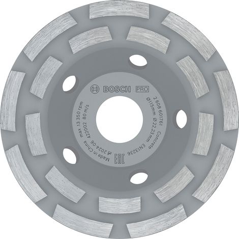 Tête de ponçage PRO Concrete Bosch 50 x 115 mm 22,23 mm - 2608601761 (1/9)