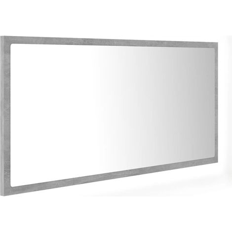 Miroir à LED de salle de bain Gris béton 90x8,5x37 (1/5)