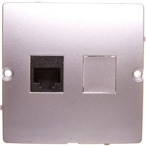 Conector de ordenador Simon Basic individual RJ45 cat. 5e plata mate BMF51.02/43