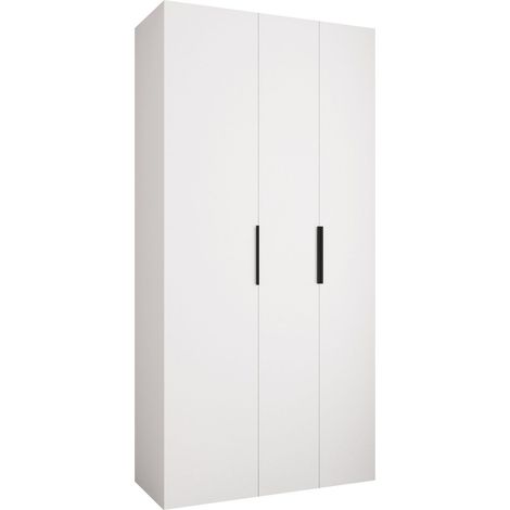 Armoire Hartford 573, Blanc, 246x120x42cm, Portes d'armoire: Avec des charnières, Nombre d'étagères: 6 (1/5)