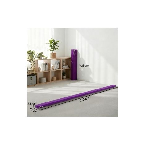 Barra de equilibrio plegable 210 x 10 x 6,5 cm de madera y espuma EPE violeta DESVIAE (1/5)