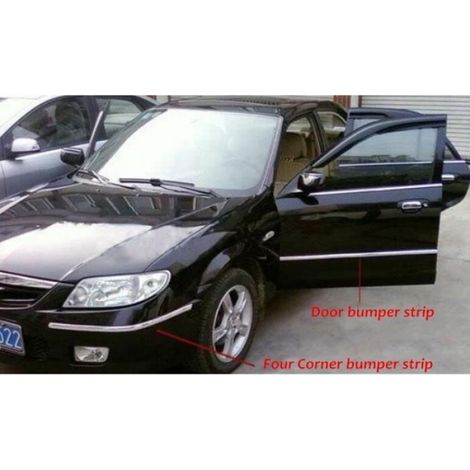 Ruban Adhésif Chrome - 2.5 m x 30 mm - Pour Décoration Et Protection Pare-Chocs Voiture - 1 Pièce (1/4)