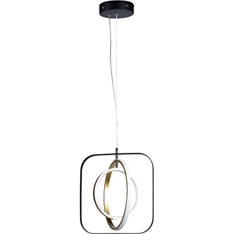 Plafonnier géométrique luxueux en aluminium, 30 W, lumière 2700 K, décoration artistique minimaliste (1/2)