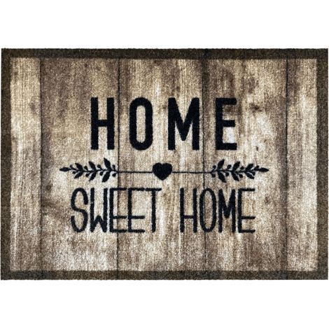 Akzente Listen Home Sweet Home Fußmatte 40x60 cm, rutschfest, trittschälldämmend, wetterbeständig, PVC-frei, Schmutzfänger (1/4)