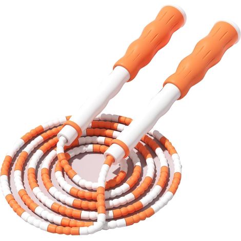 Corde à Sauter, Corde à Sauter Segmentée Réglable, Corde à Sauter de Fitness en Plastique PP Flexible et Perlée Démêlée pour L'entraînement (1/5)