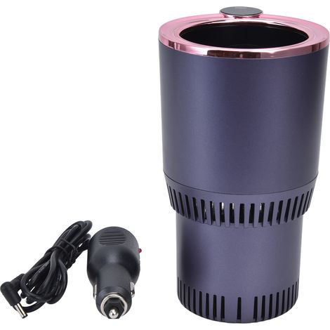 Chauffe-tasse voiture numérique avec affichage pour boissons en canette, bouteille d'eau minérale et milk-tea, couleur violet foncé