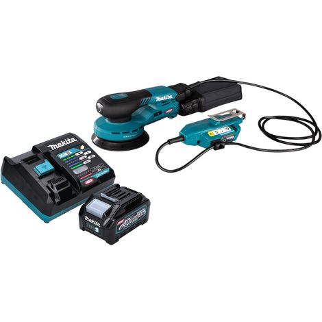 Makita BO 001 CGM101 Ponceuse excentrique sans fil 40 V max. 125 mm 5,0 mm course Brushless + 1x batterie 4,0 Ah + chargeur (1/5)