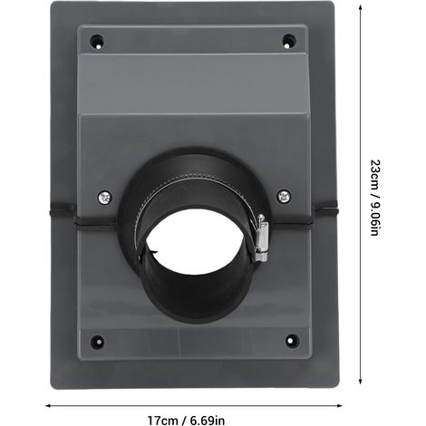 Ortviai Kit de protection murale pour gaines climatisation split – gris, 23 x 17 cm, plastique résistant (1/4)