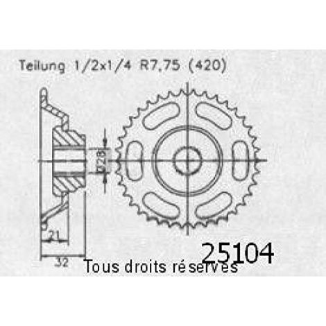 COURONNE RS 50 93-98 PAS 420 DIVERS 25104CZ43
