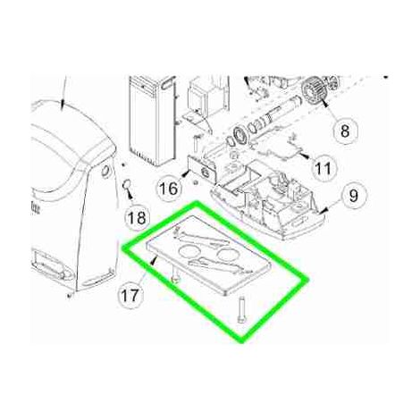 Placa base 6CS7PF con abrazaderas para Cross7e 7eh 8e Ditec 6cs7pf Entrematic Repuesto