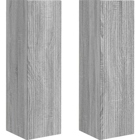 Mueble TV mural moderno 30 x 31 x 100 cm funcional y elegante salón de madera contrachapada gris sonoma 020054998 (1/5)