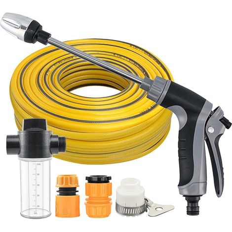 Nettoyeur Haute Pression , Nettoyeur Haute Pression , Pistolet à Eau Haute Pression , Buse De Tuyau Water Blitz avec 3 Modes De Pulvérisation(Pressure Washer+15m) (1/5)