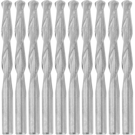 Brocas espirales CNC de tungsteno de 10 piezas de 3,175 mm para madera, acrílico y PVC (1/4)