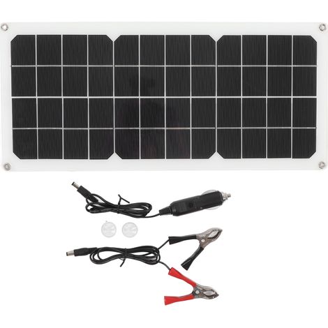 Panneau Solaire 10W 12V Haute Efficacité avec Protection Anti-Retour pour Chargeur de Téléphone Portable (1/5)