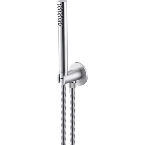 Doccetta Tonda con Presa D'acqua in Acciaio Inox Satinato Nilo