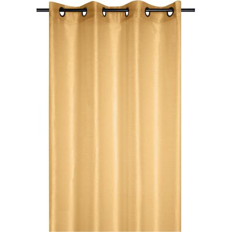 Voilage a oeillets 140 x 260 cm Linwood moutarde (1/3)