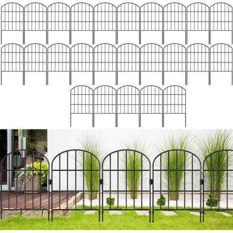 Clôture de jardin Clôture d'étang, 25 pièces Set Clôture d'étang,60 x 825cm panneau de clôture pliant paysager, barrière d'animaux à la frontière extérieure de la Cour (1/5)