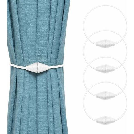 HONORNIC - Lot de 4 embrasses de rideaux magnétiques faites à la main en corde tissée pratique et décorative pour la maison et le bureau (1/5)