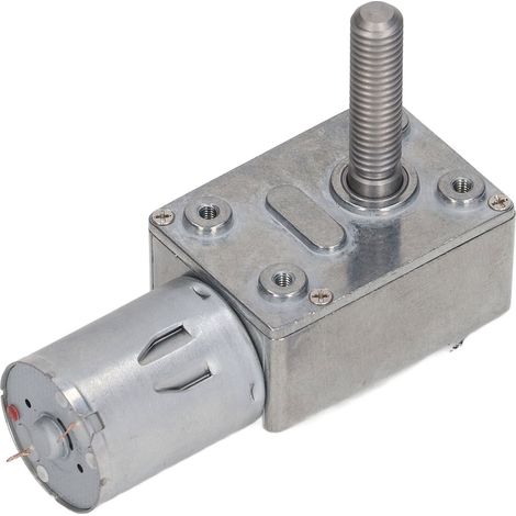 12V 90U/min Schneckengetriebemotor 4632-370, M8x33mm Welle, geräuscharm, hochpräzise, kompaktes Gleichstromgetriebe (1/5)