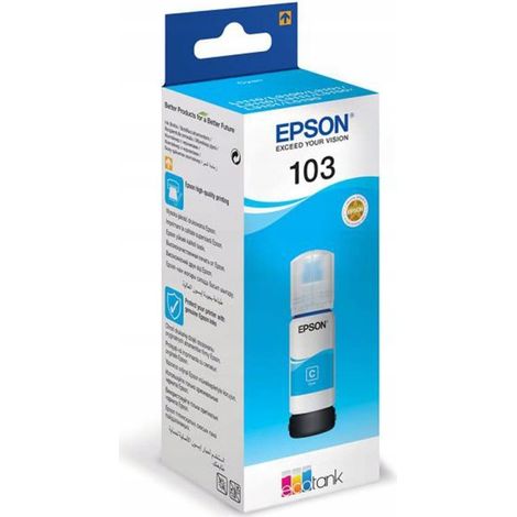 Epson 103 EcoTank (C13T00S24A) Tintenflasche zum Nachfüllen, Cyan