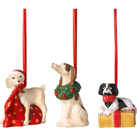 Set di 3 decorazioni natalizie a forma di cani nostalgici di Villeroy & Boch (1/4)