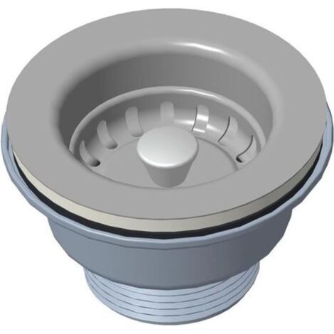 Bouchon d'évier 85 mm avec éléments de fixation en acier inoxydable et anneau d'étanchéité en PVC pour bonde d'évacuation dans diverses installations d'évier