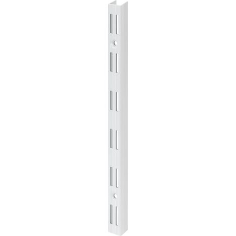 TrendLine Wandschiene 2-reihig weiß 200 x 2,5 cm Regale (1/2)