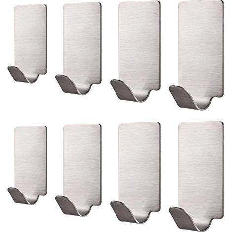 Self-Adhesive Stainless Steel Wall Hooks for Towels, Bathrobes and Clothes – Bathroom (1/5)