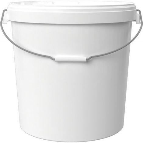 Seau avec couvercle - 31,5 litres - rond - blanc - Seau avec couvercle - 31,5 litres - rond - blanc