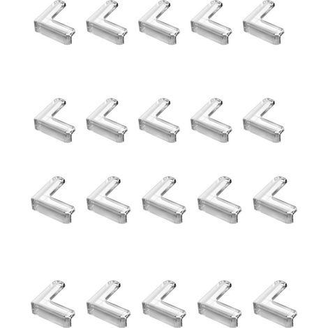 Lot de 20 protège-tables, protège-coins pour bébé, protections transparentes pour les coins et les bords de meubles, coussinets pour couvrir les meubles et les bords tranchants (1/5)