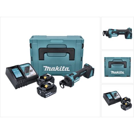 Makita DCO 181 RMJ Akku Rotationsschneider 18 V 32000 U/min Brushless + 2x Akku 4,0 Ah + Ladegerät + Makpac