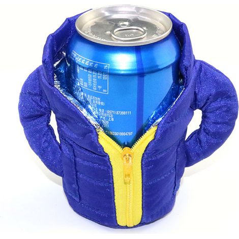 Gourde isotherme double couche d'isolation, tissu rafraîchissant pour camping d'été, pique-nique, bleu (1/5)