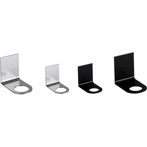 Support mural pour flacon de gel douche (lot de 4) en aluminium spatial (1/4)