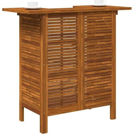 Table de bar, 110 x 50 x 105 cm, bois d'acacia massif. (1/5)