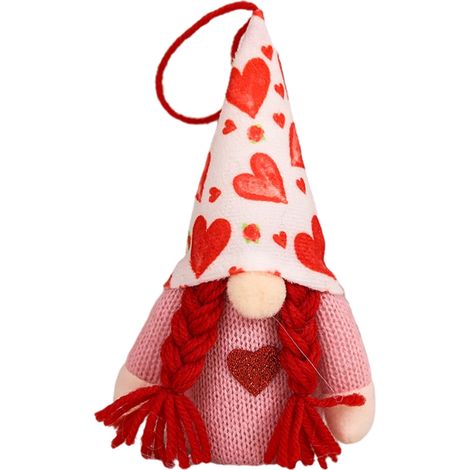 LED-beleuchteter Gartenzwerg als Plüschtier für Valentinstag, als Tischdekoration für Zuhause und Büro – handgefertigtes Geschenk für Partys (1/5)