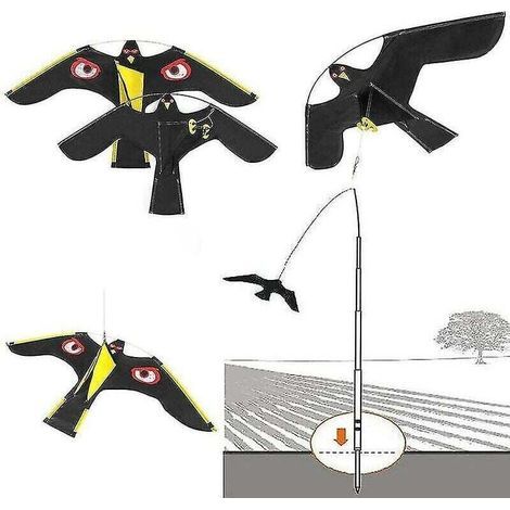 Oiseaux Effaroucheur Répulsif Flying Hawk Cerf Volant Pour Jardin Épouvantail Cour Maison Décoration protection de la Ferme