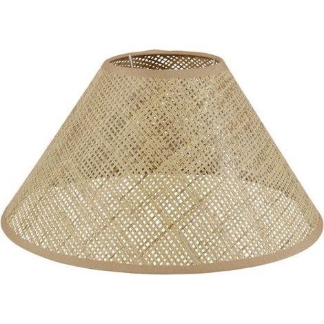 Abat-jour - Rond - Rotin naturel - Pour lampe à poser - 35cm diamètre - Ostaria