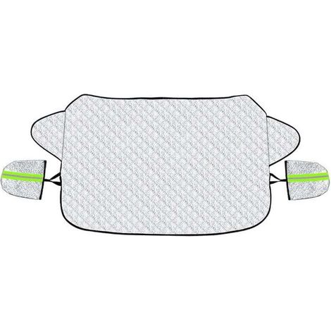 SHINING HOUSECouverture Pare Brise Voiture Protection Pare Brise Hiver Protege Pare Brise Magnétique Universelle Couverture Repliable pour Bache Voiture Anti Givre Neige UV Poussière Pluie (147x10 (1/4)