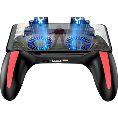 Manette gaming mobile avec ventilateur 5000 mAh, refroidissement smartphone portable, support jeu vidéo téléphone anti-surchauffe (1/5)