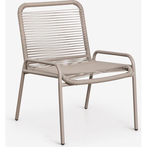 Poltrona da giardino in acciaio e rattan sintetico Kuorin SKLUM            