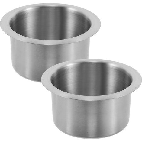 Deux porte-gobelets de rechange pour canapés, compatibles avec les accoudoirs de canapés, en acier inoxydable, et également compatibles avec les canapés, les bateaux, les bancs, les bureaux, les campi (1/5)
