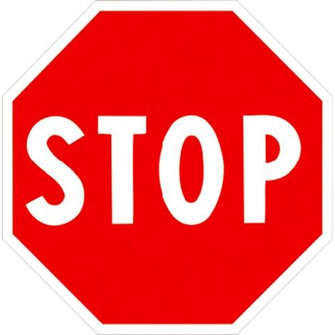 SEGNALETICA STRADALE "STOP" FIG 37 METALLO RIFRANGENTE