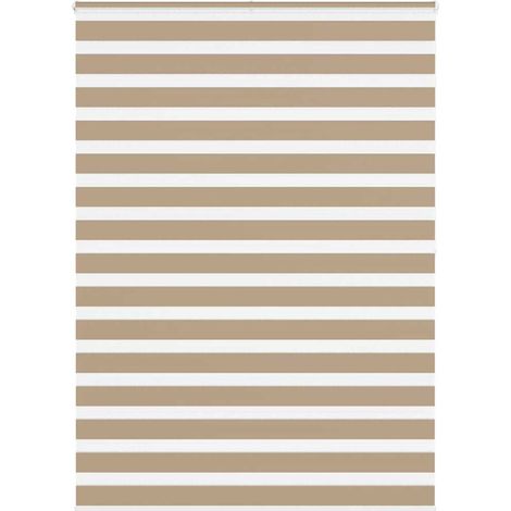 vidaXL Store zèbre marron sable largeur du tissu 150,9 cm polyester