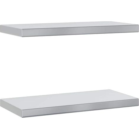Maison Exclusive - Wandregale 2 Stk. 50x23,5 cm Silbern Edelstahl