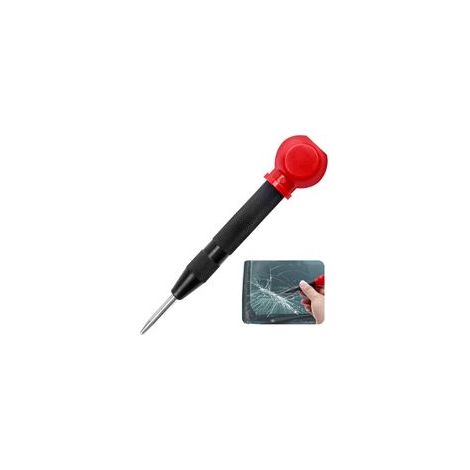 Pointeau Poinçon Central Automatique, Pointe de Marquage Réglable pour Métal, Bois et Verre – Outil Compact avec Mécanisme à Ressort, Utilisation à Une Main