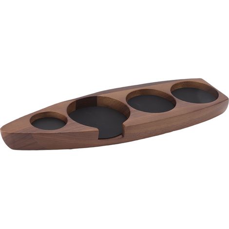 Support pour tassette à café en bois, socle de rangement pour presse-café, support en noyer pour tassettes 51mm et 53mm